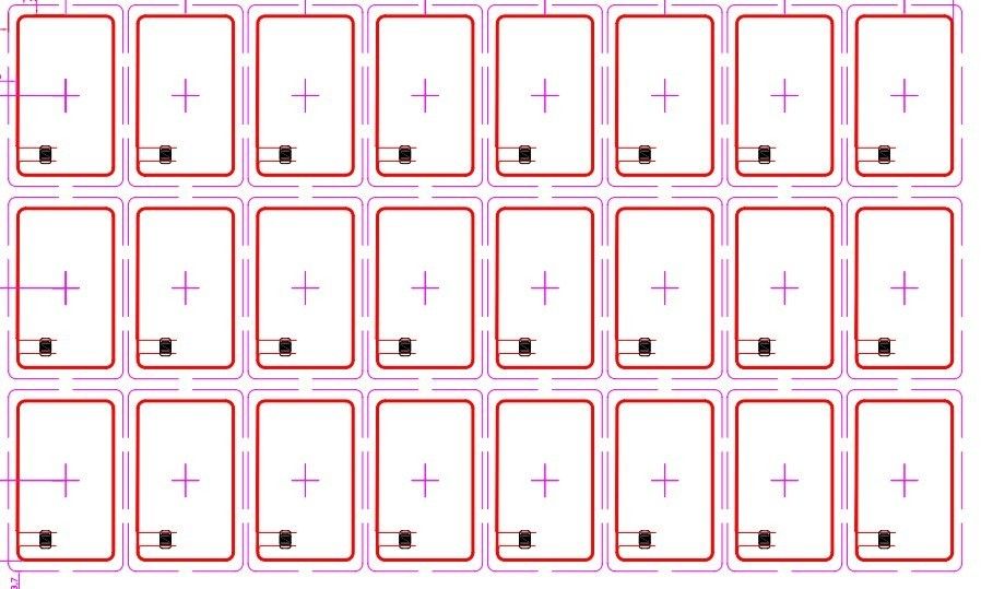 Customized Size RFID Card Inlay Prelam HF Contactless Smart Card 13.56MHZ