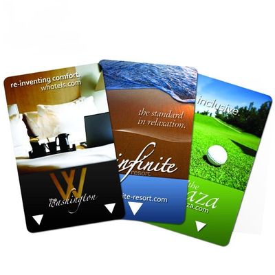 RF Plastic RFID Magnetische Hotel Lift Sleutelkaarten Custom Brand ISO 14333A Compliant