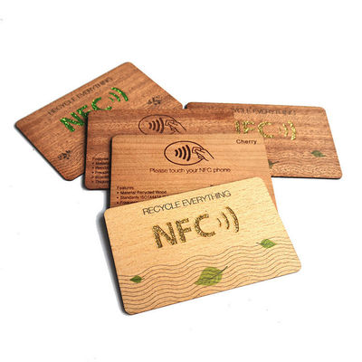 RFID Houten Hotel Sleutelkaarten Toegangscontrole Met Matt Of Glossy Afwerking ISO14443A