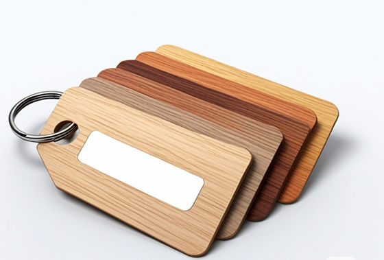 Houten RFID-sleutelkaarten voor hotelkamers 86x54mm 1,1-1,2mm Dikte Aanpasbaar