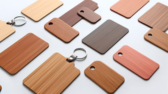 Houten RFID-sleutelkaarten voor hotelkamers 86x54mm 1,1-1,2mm Dikte Aanpasbaar