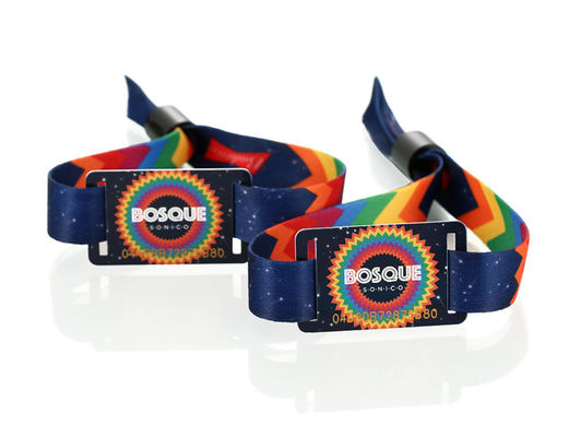 Custom Fabric NFC RFID Festival Armband Armband Voor Sociale Distantie Toegangscontrole