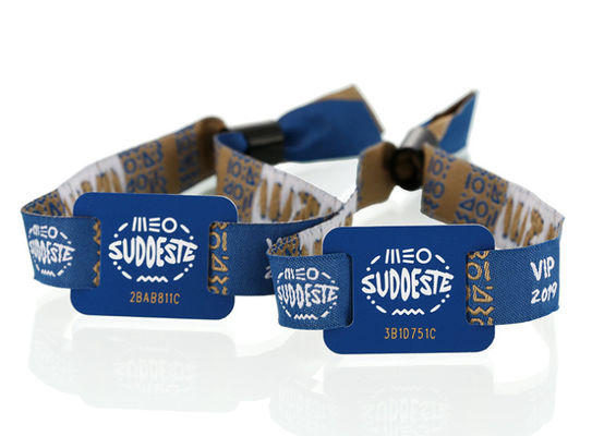 Custom Fabric NFC RFID Festival Armband Armband Voor Sociale Distantie Toegangscontrole