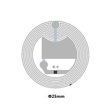 0.07mm Dik papier NFC Chip Sticker Herschrijfbare NFC tags Hoge frequentie 13.56mhz