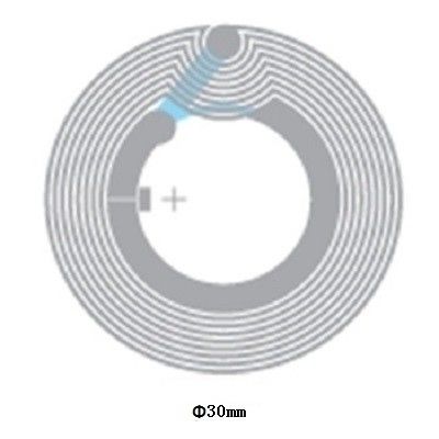 PET-materiaal Droog HF RFID Inlay 13.56MHz RFID Label Tag 40x40mm 22x35mm