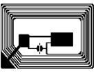 PET NFC Wet HF RFID Inlay 13.56MHZ Frequentie 25x40mm Voor sleutelhanger / etiket
