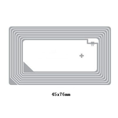 45x76mm HF RFID Inlay PET materiaal 13,56MHZ Frequentie gegraveerde antenne